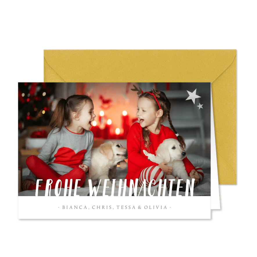 Grußkarte Weihnachten Fotomotiv - Karteneindruck