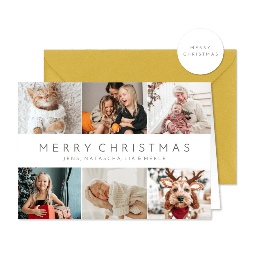 Grußkarte Weihnachten Fotoserie 'Merry Christmas' - Karteneindruck
