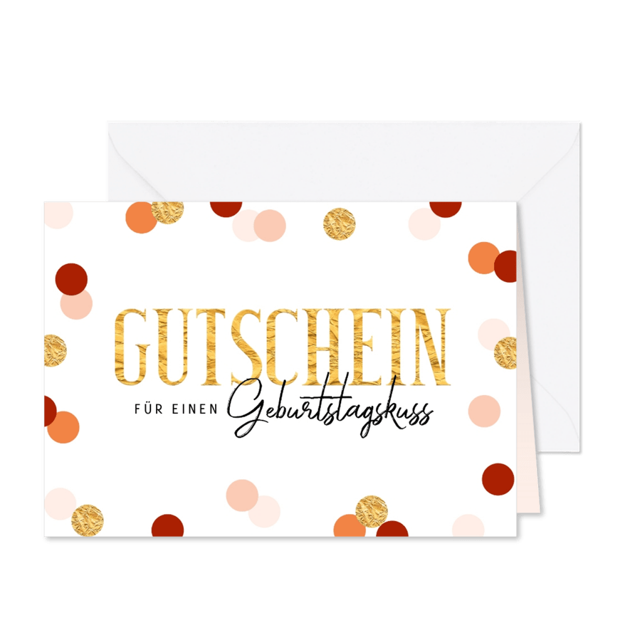 Gutschein-Glückwunschkarte zum Geburtstag - Karteneindruck