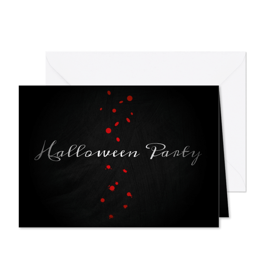 Halloween-Einladung Konfetti und Blutflecken - Karteneindruck