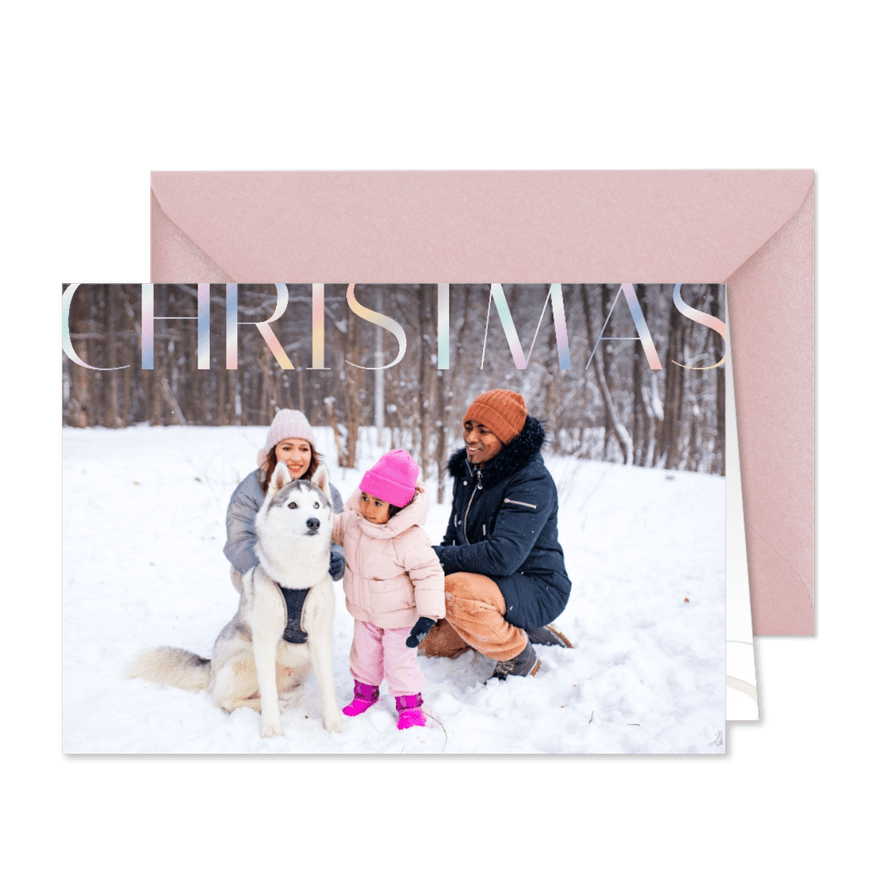 Hippe Fotokarte Weihnachtsgrüße - Karteneindruck