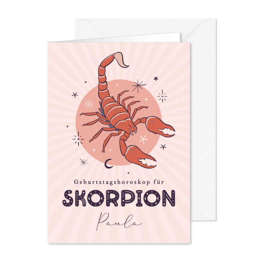 Horoskop-Geburtstagskarte Skorpion - Karteneindruck
