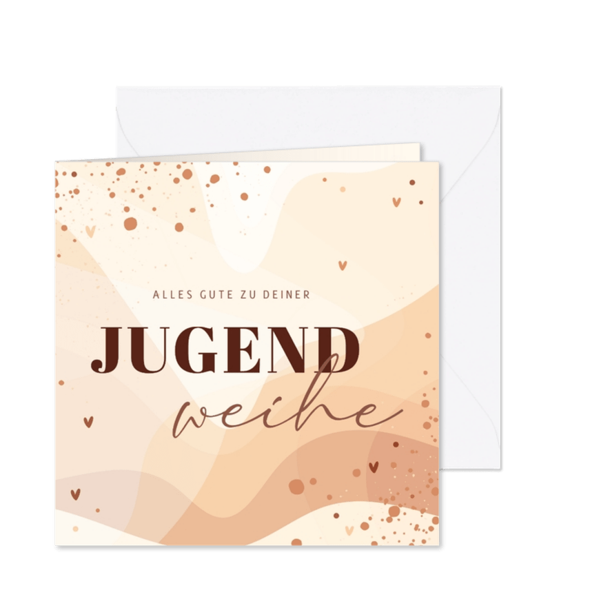 Jugendweihe Glückwunschkarte abstrakt - Karteneindruck