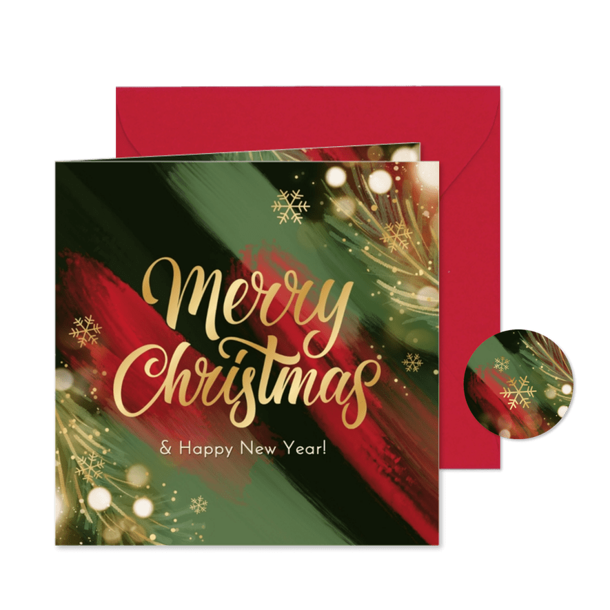 Karte Firma Weihnachtsgrüße international - Karteneindruck
