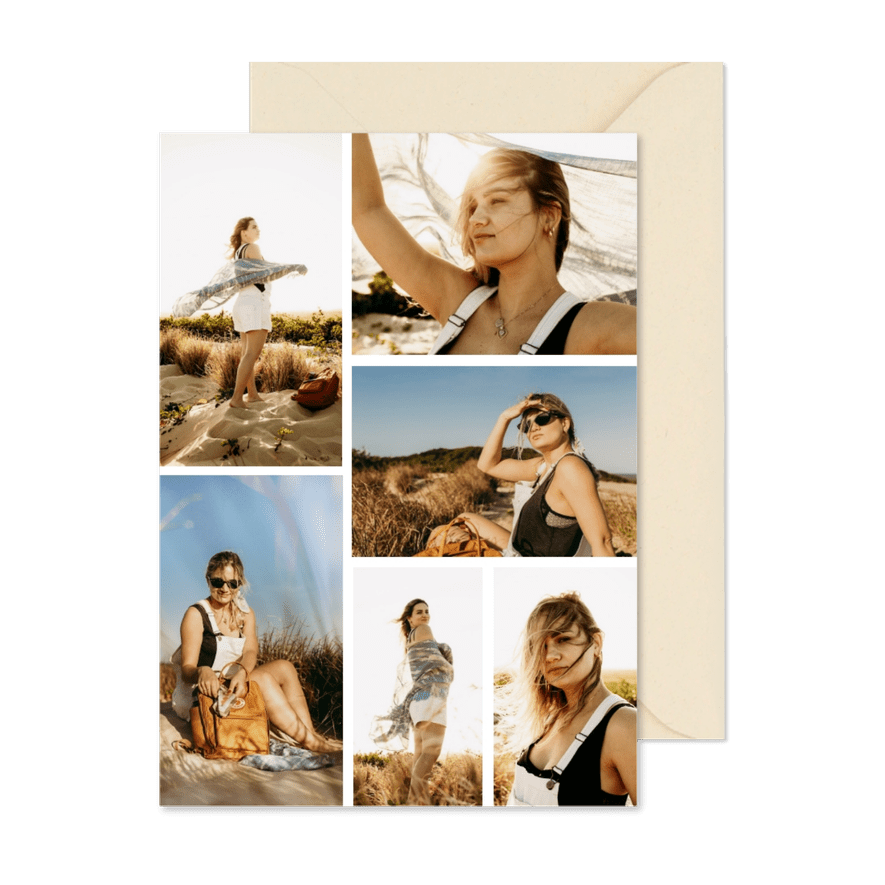 Karte Fotoserie sechs Fotos - Karteneindruck