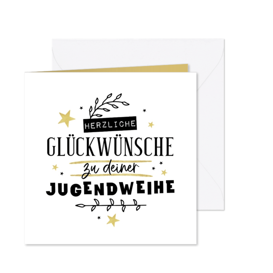 Karte Glückwünsche zur Jugendweihe - Karteneindruck
