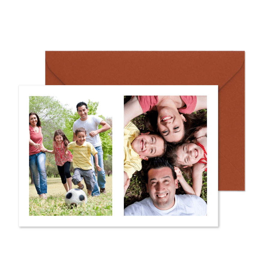 Karte mit zwei Fotos - Karteneindruck