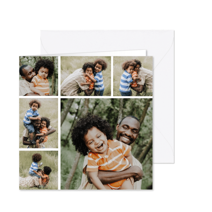 Karte sechs Fotos Quadrat - Karteneindruck
