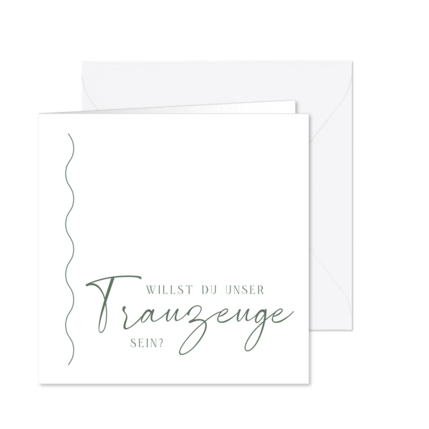 Karte 'Trauzeuge' Wellenlinien - Karteneindruck