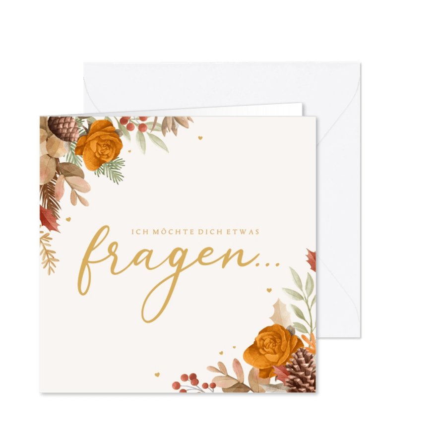 Karte Trauzeugin Herbststimmung - Karteneindruck
