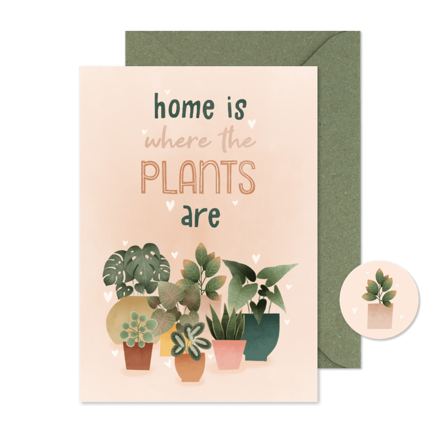 Karte Umzug 'Home is where the plants are' - Karteneindruck