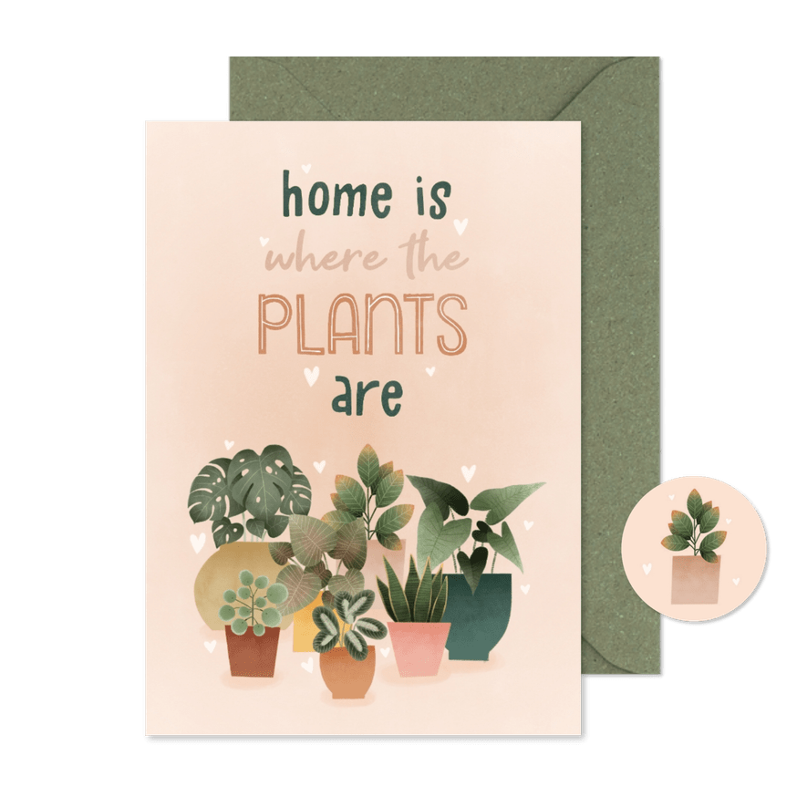 Karte Umzug 'Home is where the plants are' - Karteneindruck