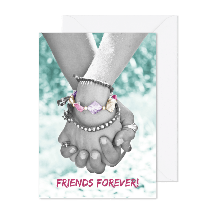 Karte zur Freundschaft Friends forever - Karteneindruck