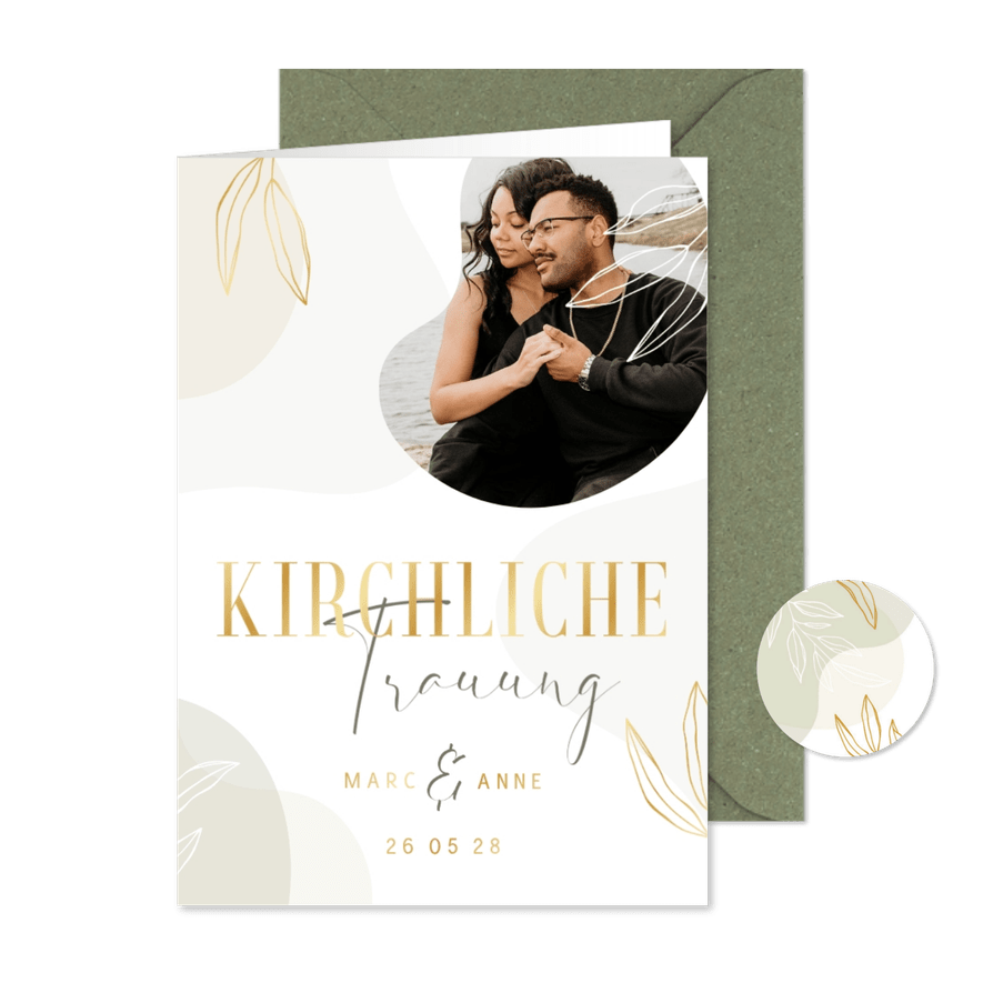 Kirchenheft elegant & abstrakt - Karteneindruck
