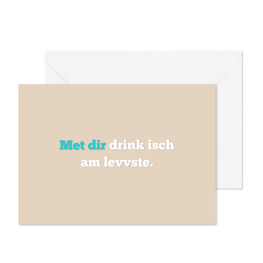 Komplimentkarte kölsch 'am levvste' - Karteneindruck