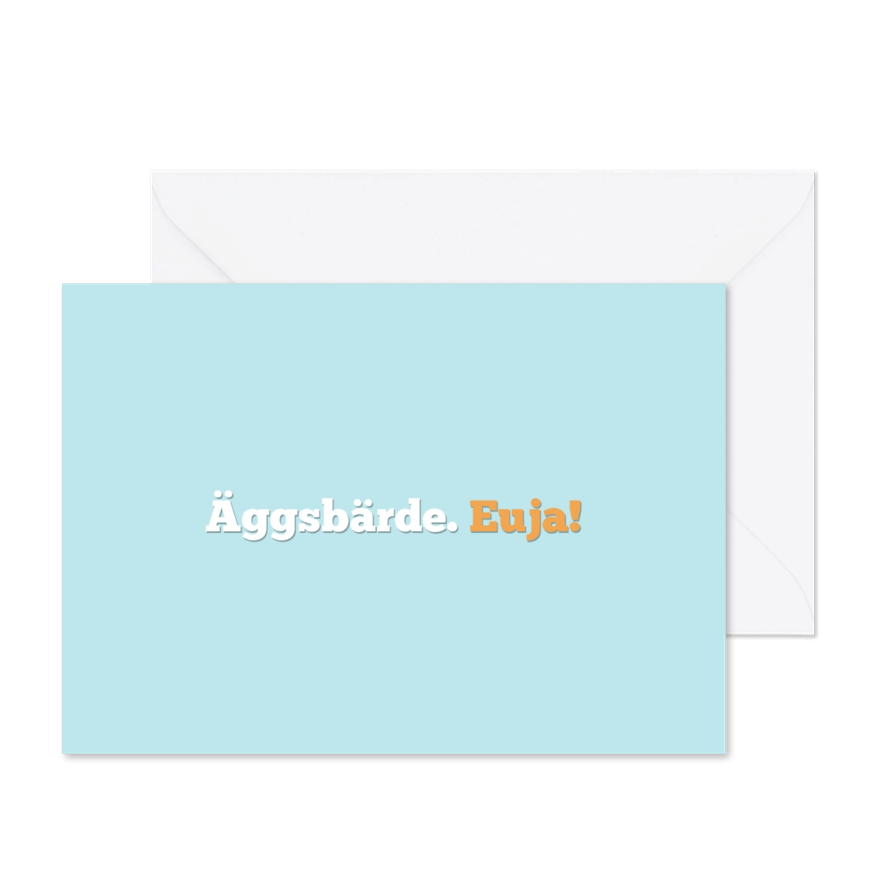 Komplimentkarte sächsisch 'Äggsbärde' - Karteneindruck
