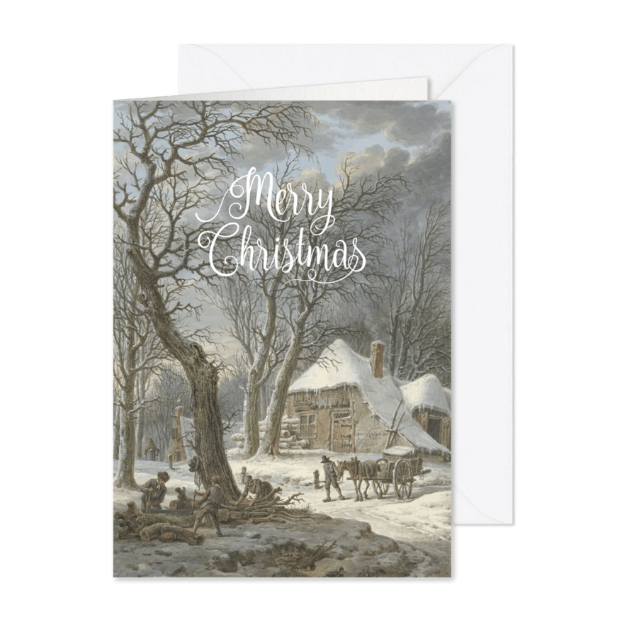 Kunstkarte Weihnachten klassissches Gemälde - Karteneindruck
