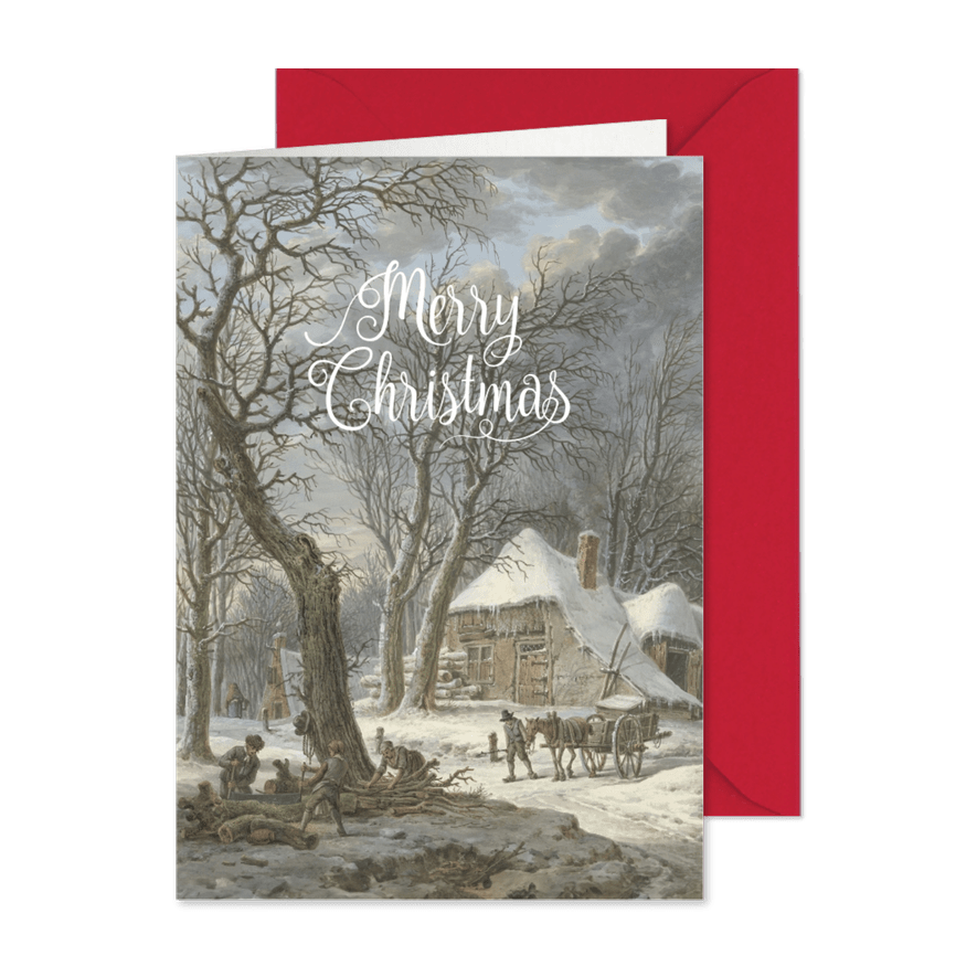 Kunstkarte Weihnachten klassissches Gemälde - Karteneindruck