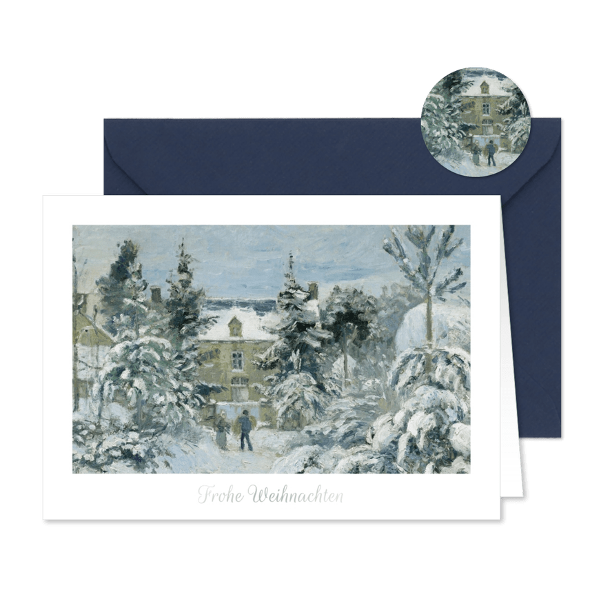 Kunstkarte Weihnachten Wintermotiv - Karteneindruck
