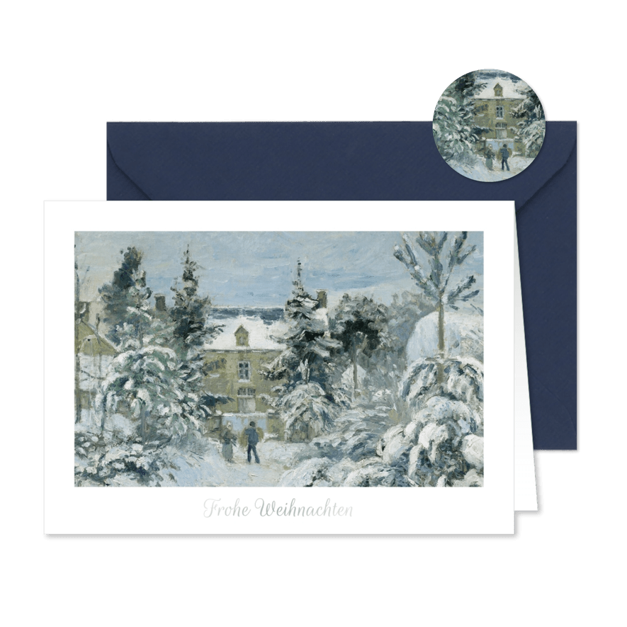 Kunstkarte Weihnachten Wintermotiv - Karteneindruck