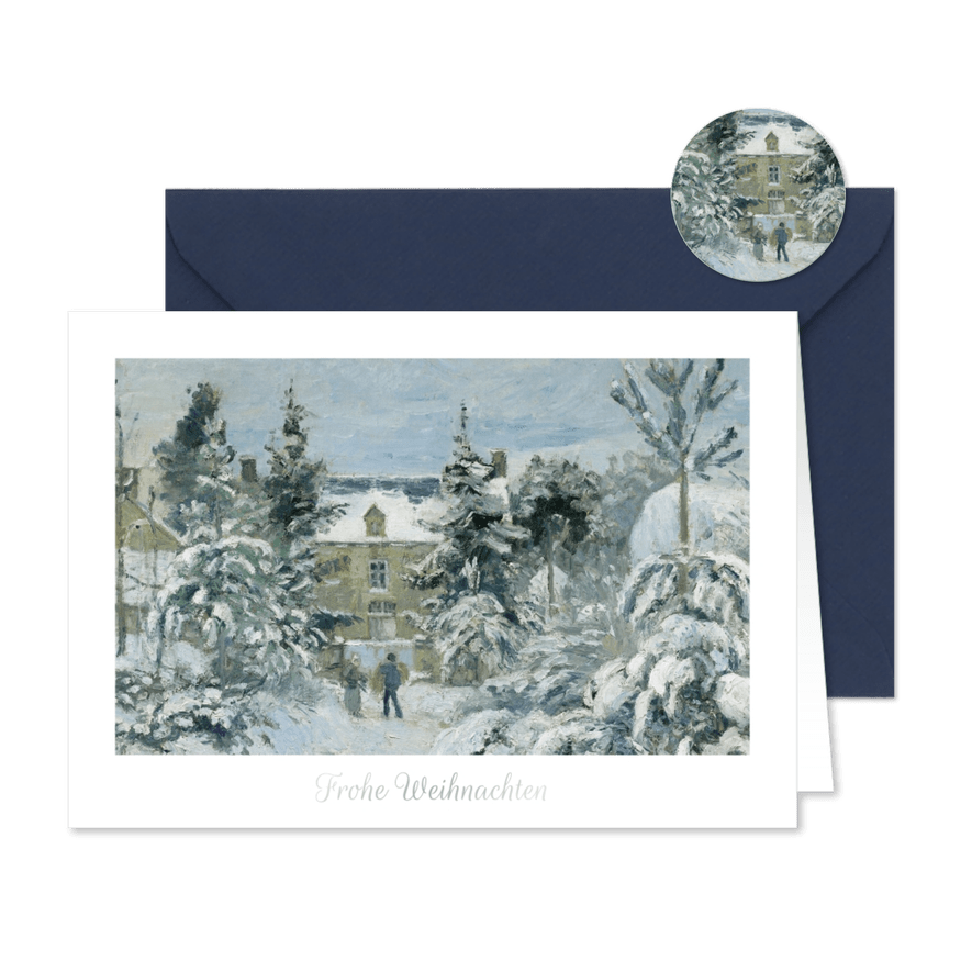 Kunstkarte Weihnachten Wintermotiv - Karteneindruck