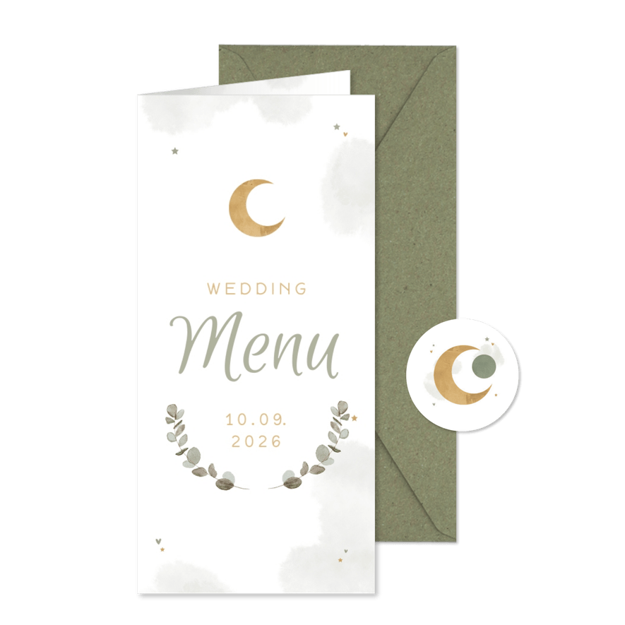 Menükarte Hochzeit Arabian Vibes - Kartenvorschau
