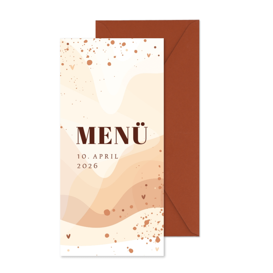Menükarte Jugendweihe grafisch - Karteneindruck