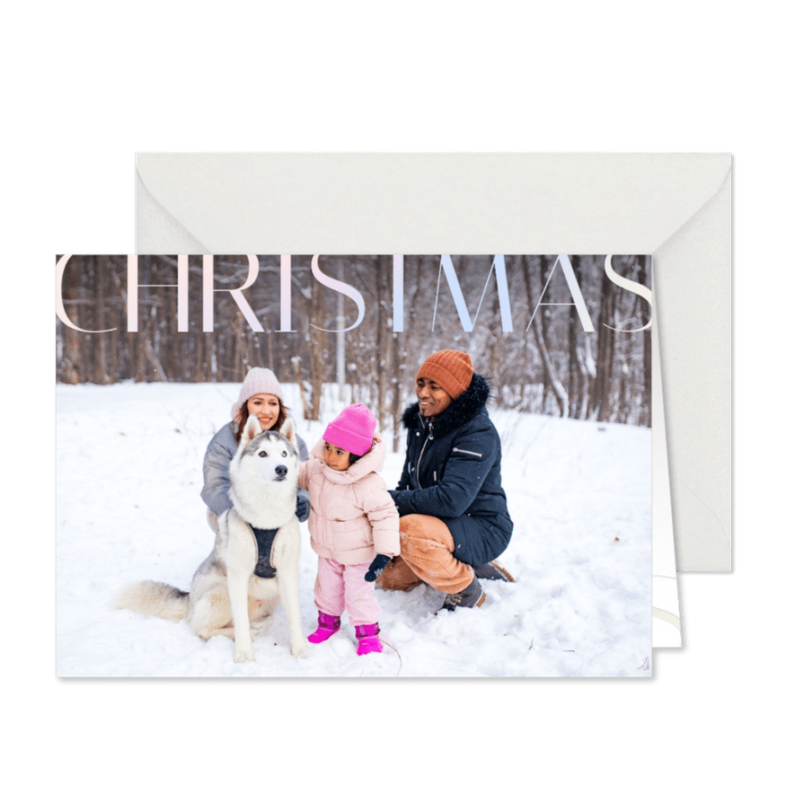 Moderne Fotokarte Weihnachtsgrüße - Karteneindruck
