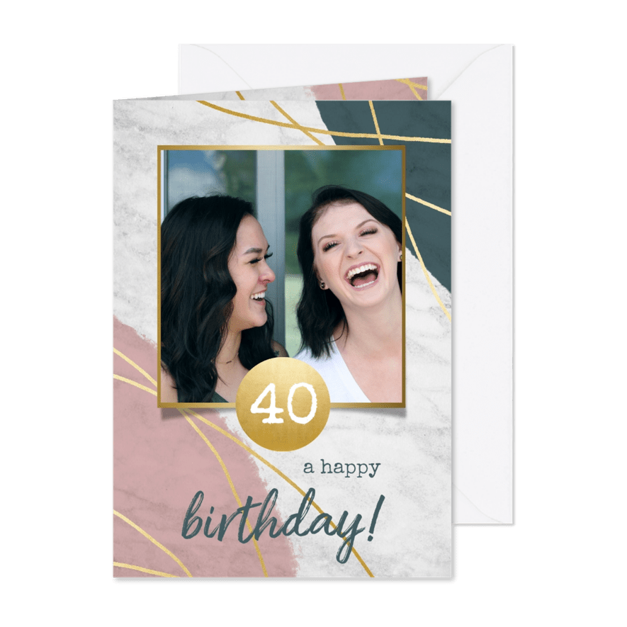 Moderne Glückwunschkarte zum Geburtstag mit Foto - Karteneindruck