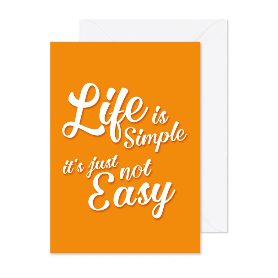 Motivationskarte Spruch Life is simple - Karteneindruck