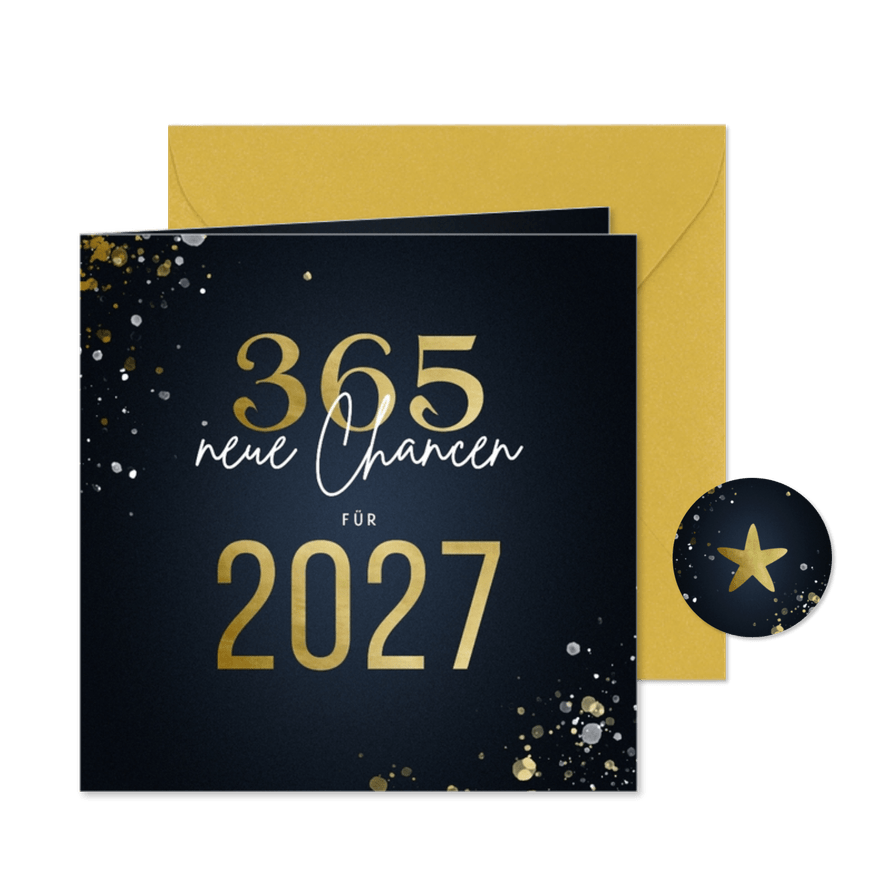 Neujahrskarte 365 neue Chancen - Kartenvorschau