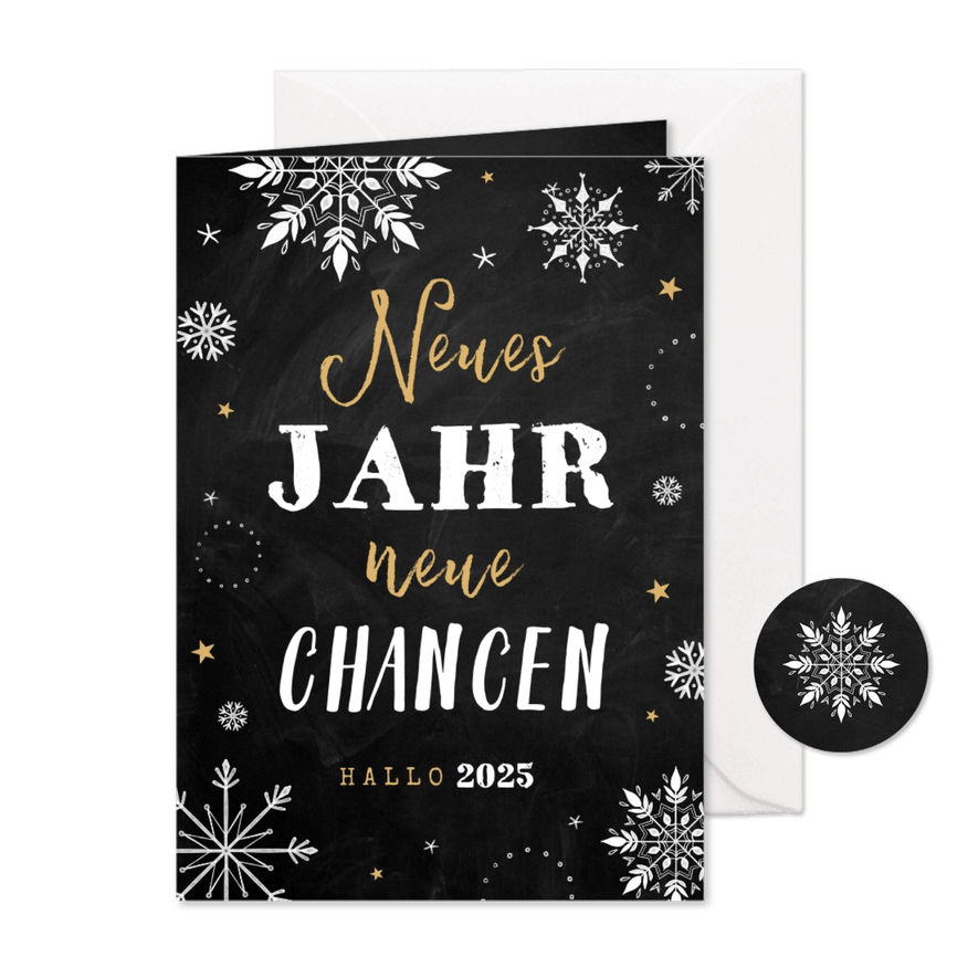 Neujahrskarte Firma 'Neues Jahr neue Chancen' - Karteneindruck
