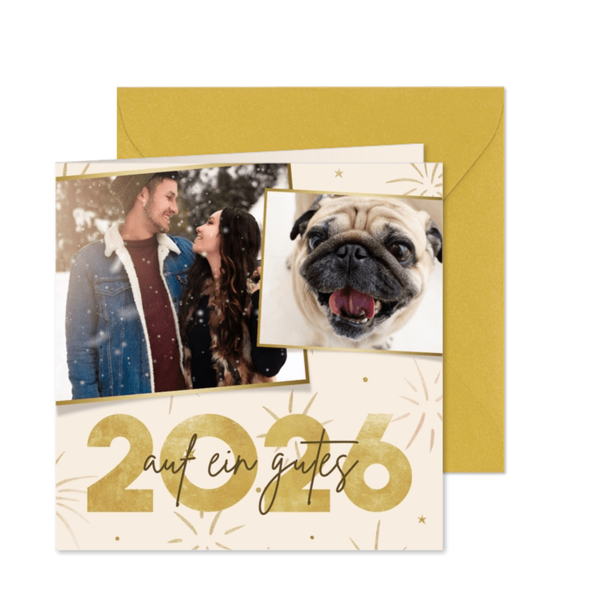 Neujahrskarte Fotos 'Auf ein gutes...' - Karteneindruck
