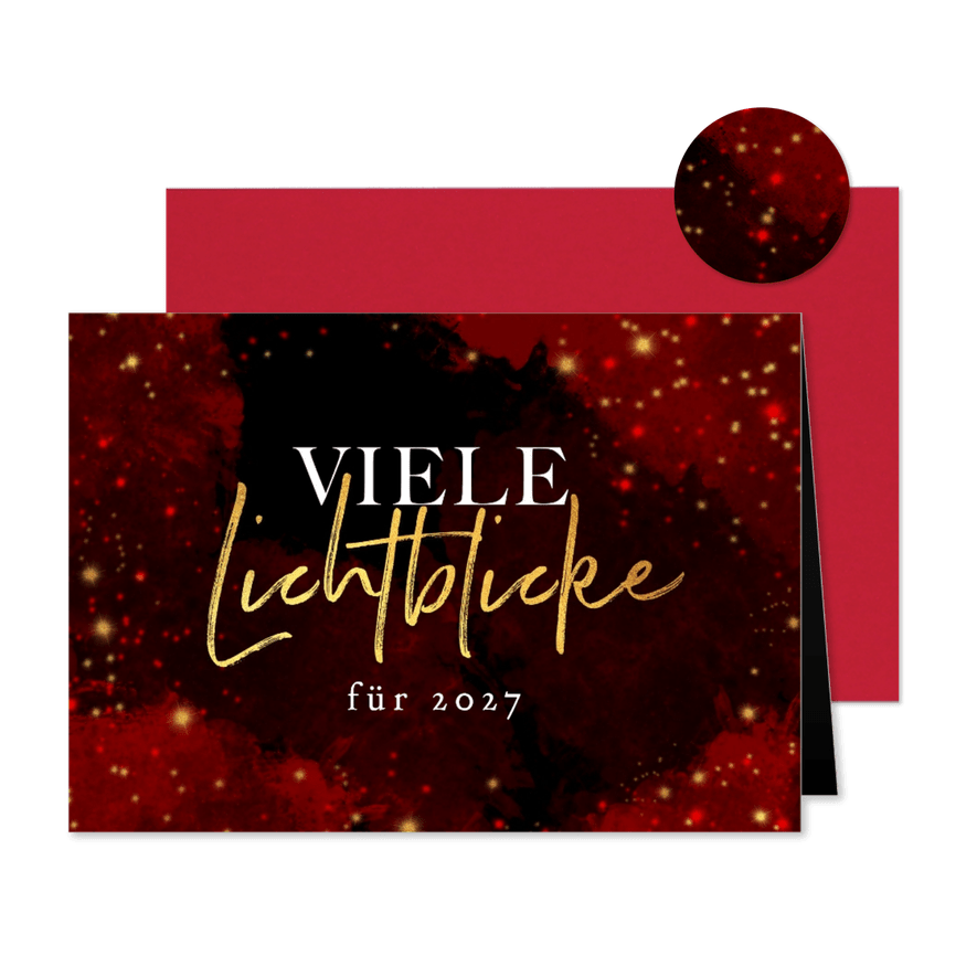 Neujahrskarte 'Lichtblicke für 2027' - Kartenvorschau