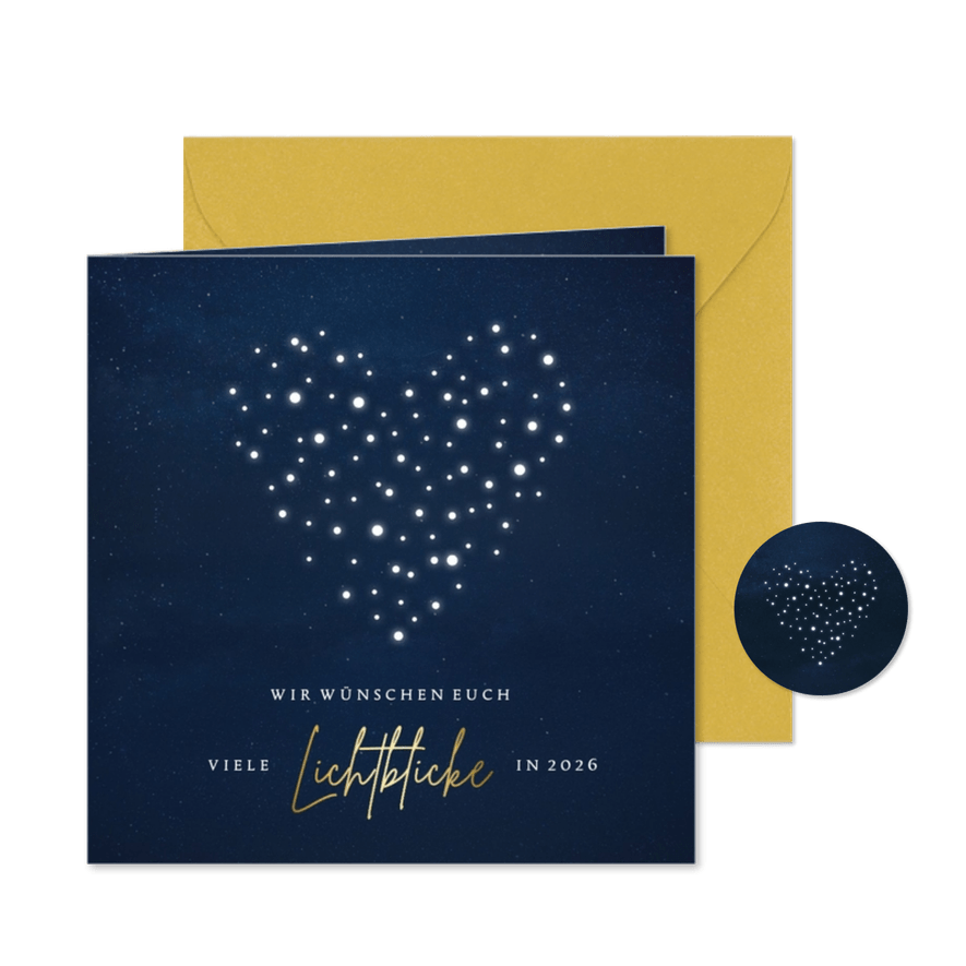 Neujahrskarte Lichtblicke - Karteneindruck