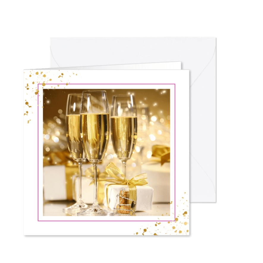 Neujahrskarte mit Einladung zum Neujahrsempfang - Karteneindruck