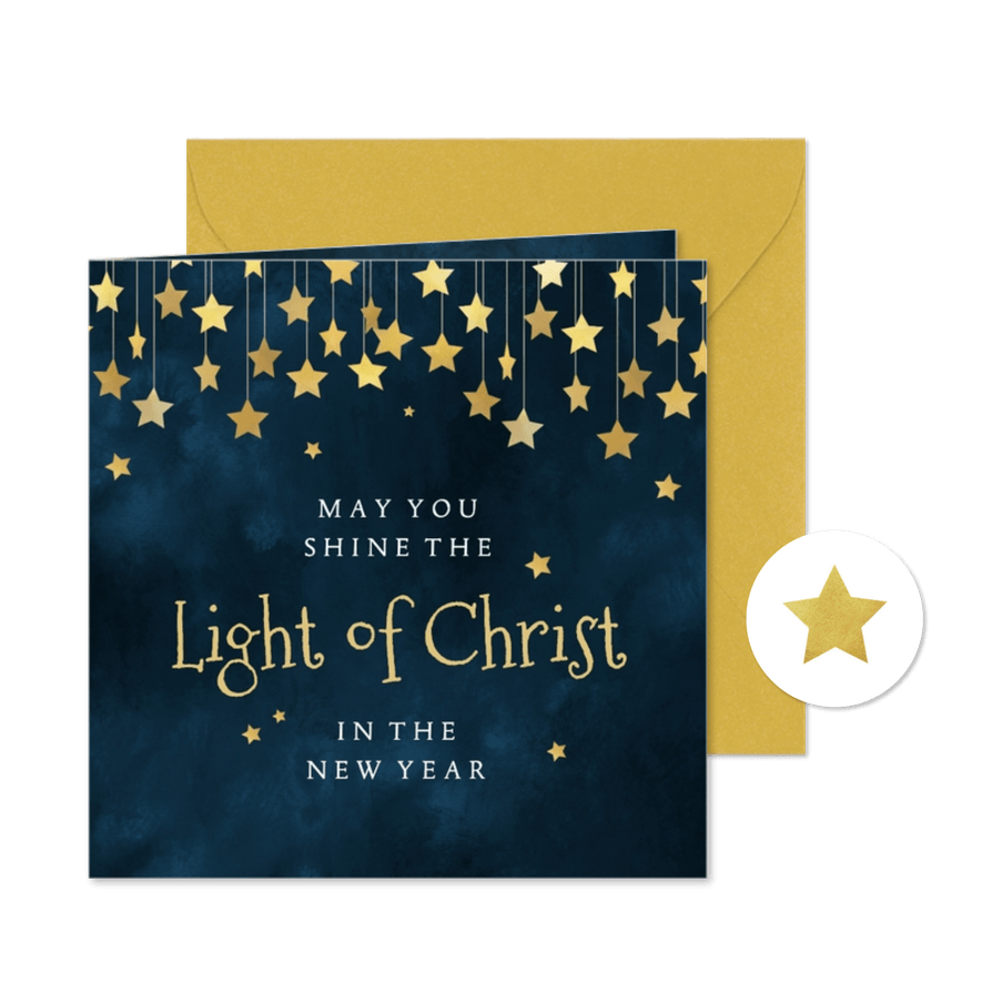 Neujahrskarte 'The Light of Christ' - Karteneindruck

