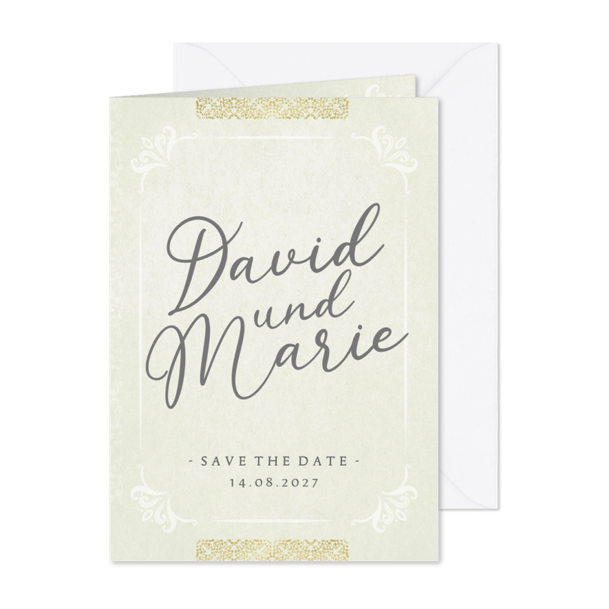 Orientalische Save-the-Date-Karte Hochzeit - Karteneindruck