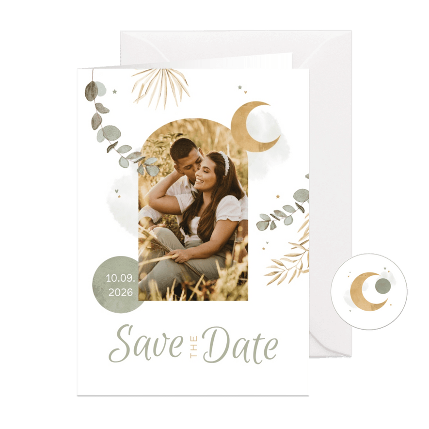 Save the Date Karte Hochzeit Arabian Vibes - Karteneindruck
