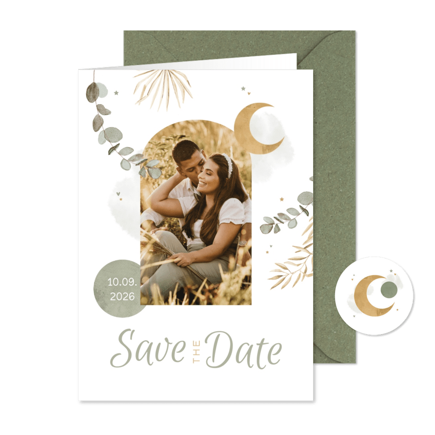 Save the Date Karte Hochzeit Arabian Vibes - Kartenvorschau
