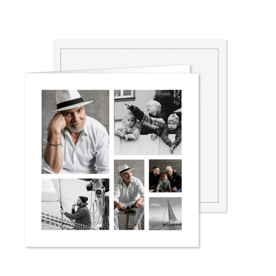 Sterbebild Fotocollage  - Karteneindruck
