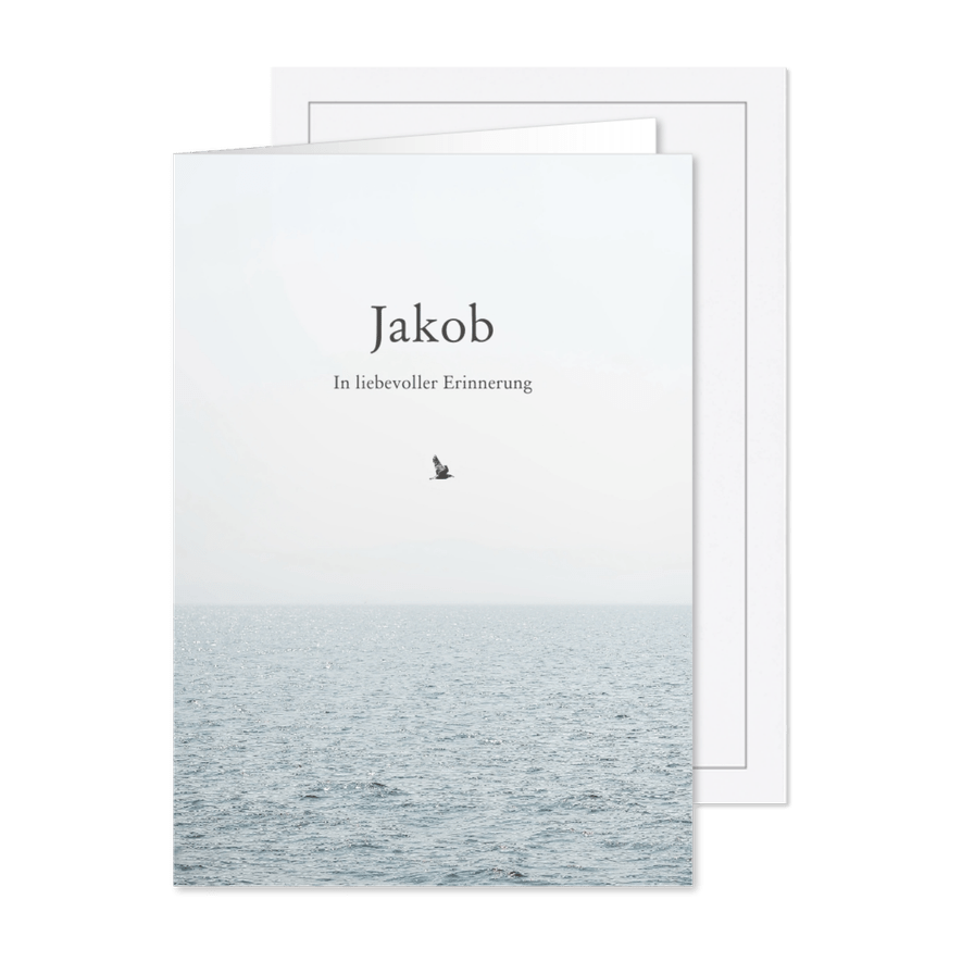 Sterbebild Himmel und Meer - Karteneindruck