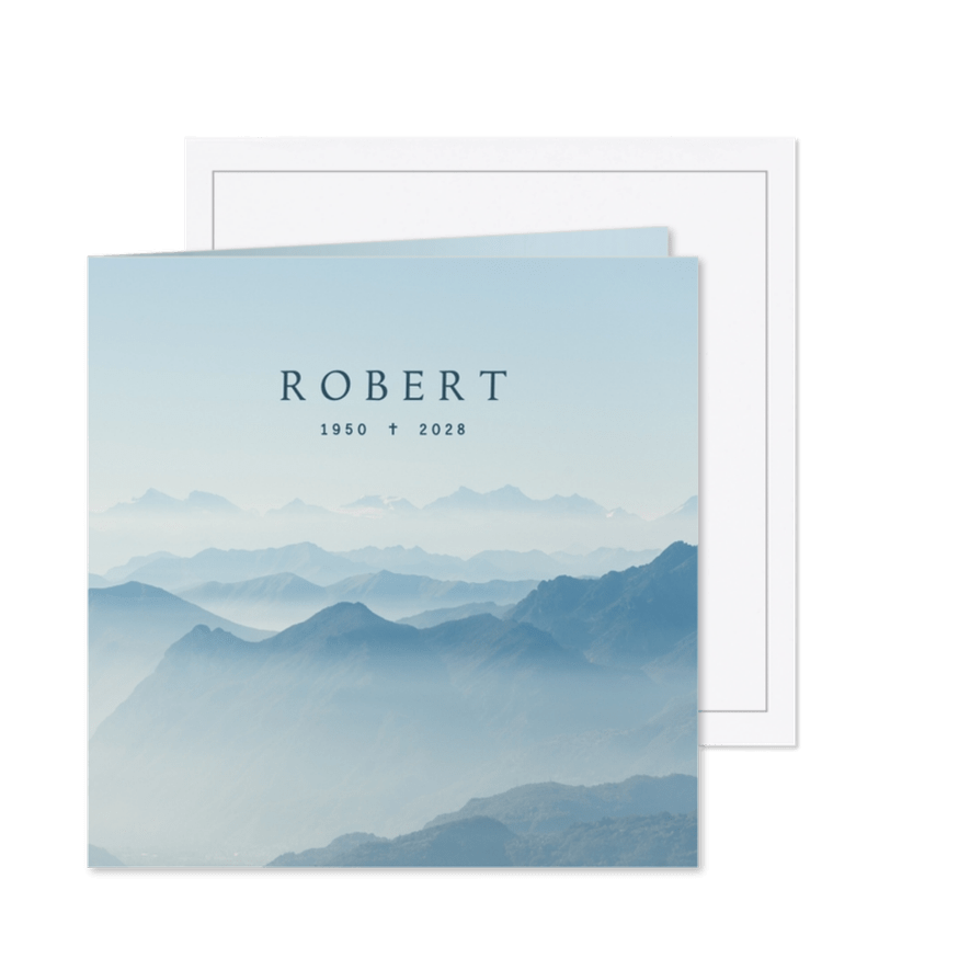 Sterbebild Naturfotografie Berge - Karteneindruck