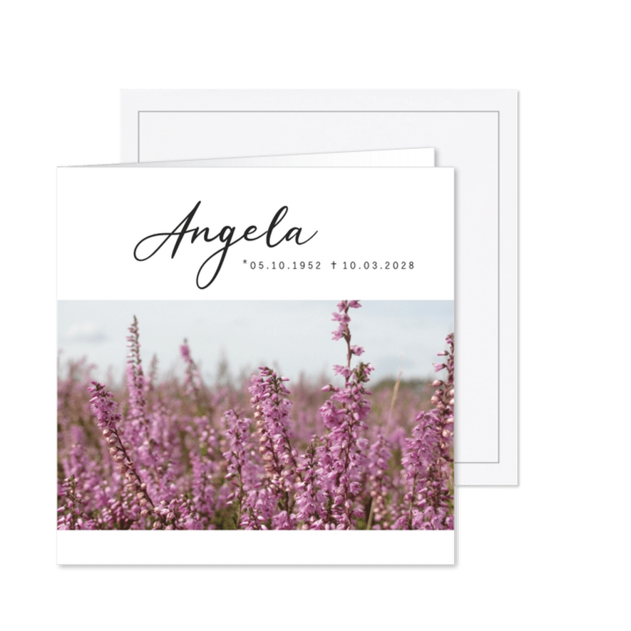 Traueranzeige Naturfotografie Heide - Karteneindruck
