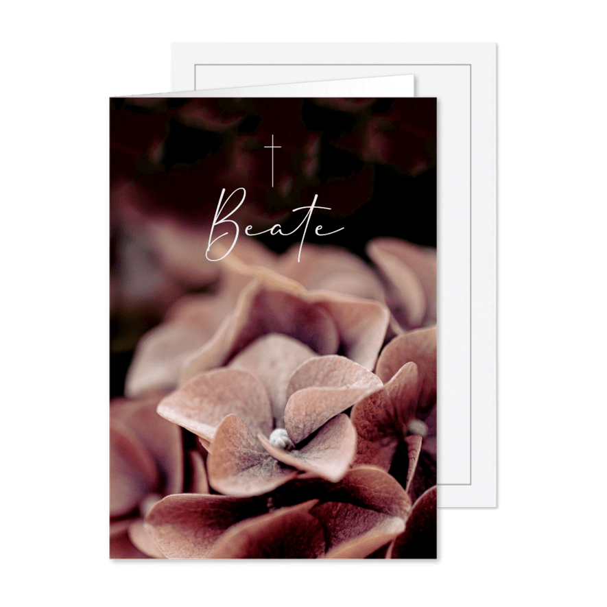 Trauerkarte Blumenfotografie - Karteneindruck