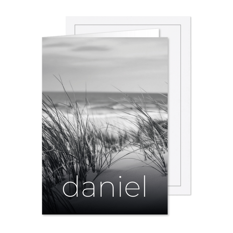 Trauerkarte Dünen und Meer - Karteneindruck