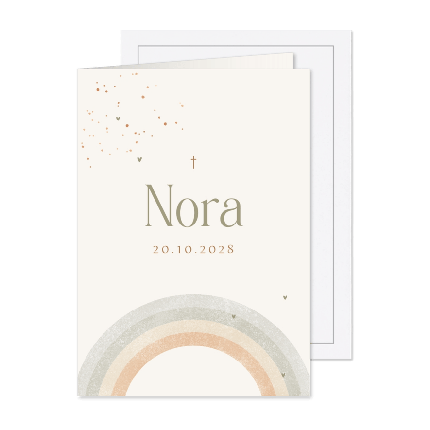 Trauerkarte Sternenkind Regenbogen pastell - Karteneindruck