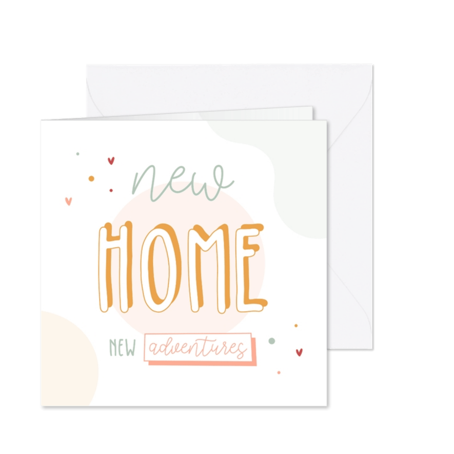 Umzug Glückwunschkarte 'New Home' - Karteneindruck