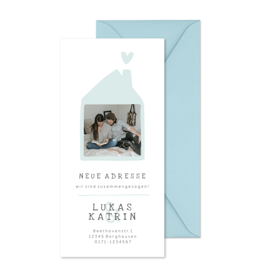 Umzugskarte Foto in Haus - Karteneindruck

