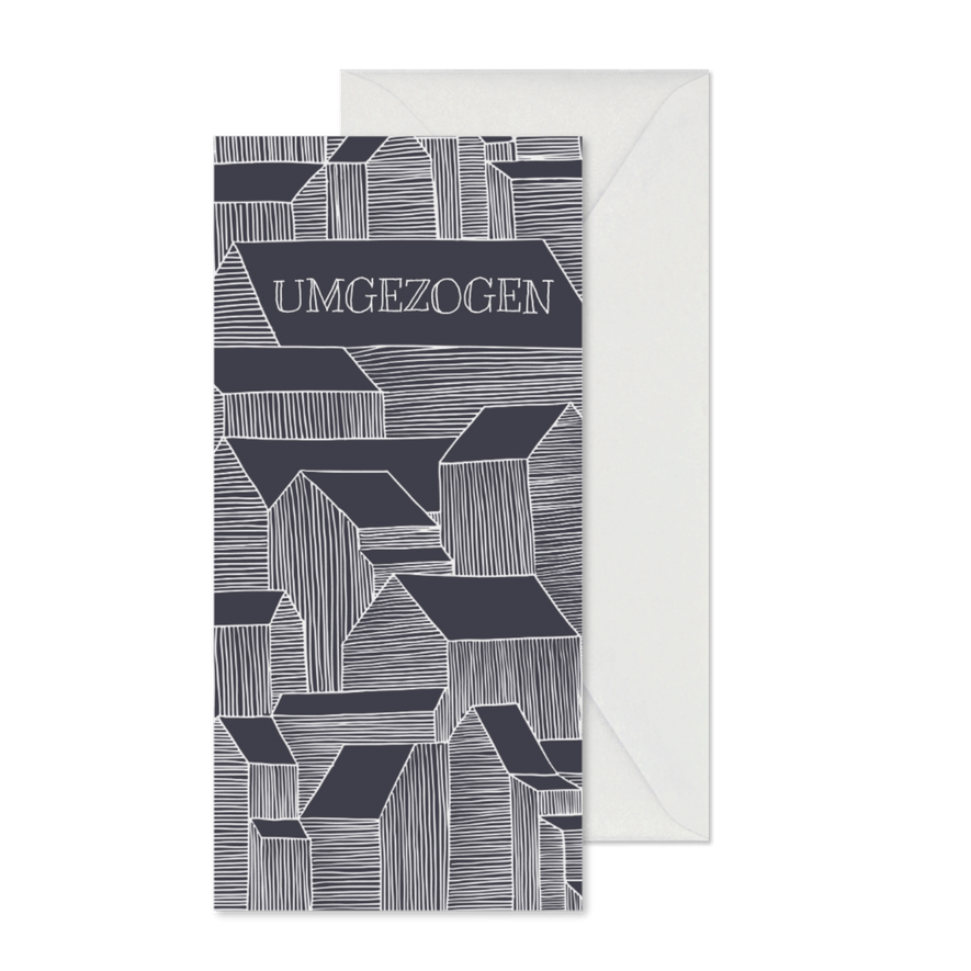 Umzugskarte grafische Häuser - Kartenvorschau